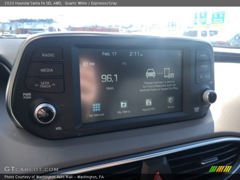 Quartz White / Espresso/Gray 2020 Hyundai Santa Fe SEL AWD