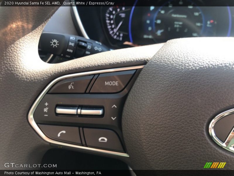 Quartz White / Espresso/Gray 2020 Hyundai Santa Fe SEL AWD