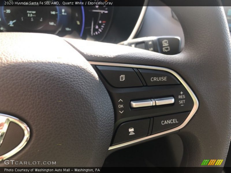 Quartz White / Espresso/Gray 2020 Hyundai Santa Fe SEL AWD