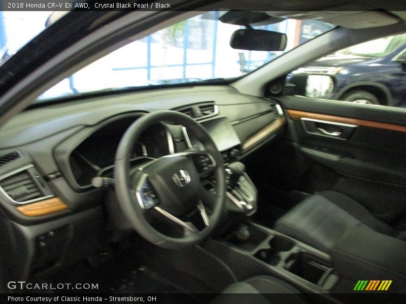 Crystal Black Pearl / Black 2018 Honda CR-V EX AWD