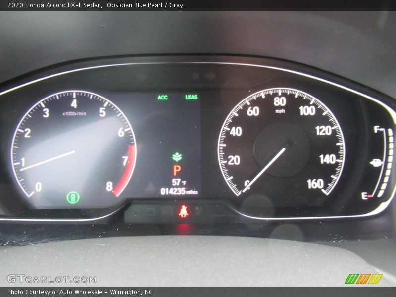 Obsidian Blue Pearl / Gray 2020 Honda Accord EX-L Sedan