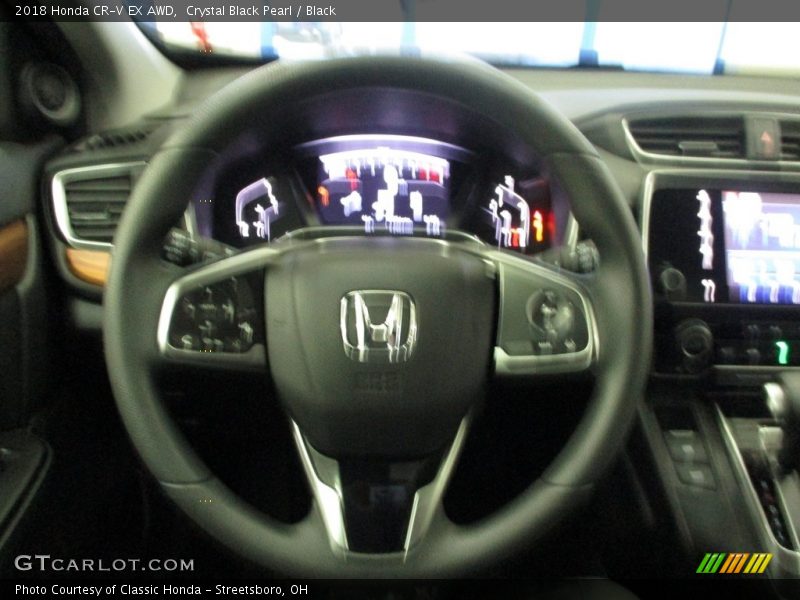Crystal Black Pearl / Black 2018 Honda CR-V EX AWD