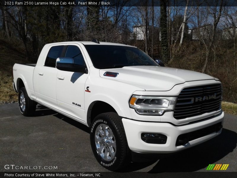 Pearl White / Black 2021 Ram 2500 Laramie Mega Cab 4x4