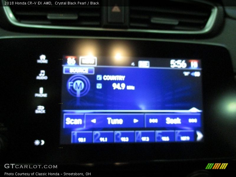 Crystal Black Pearl / Black 2018 Honda CR-V EX AWD