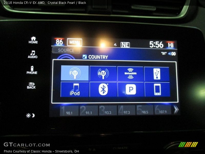 Crystal Black Pearl / Black 2018 Honda CR-V EX AWD