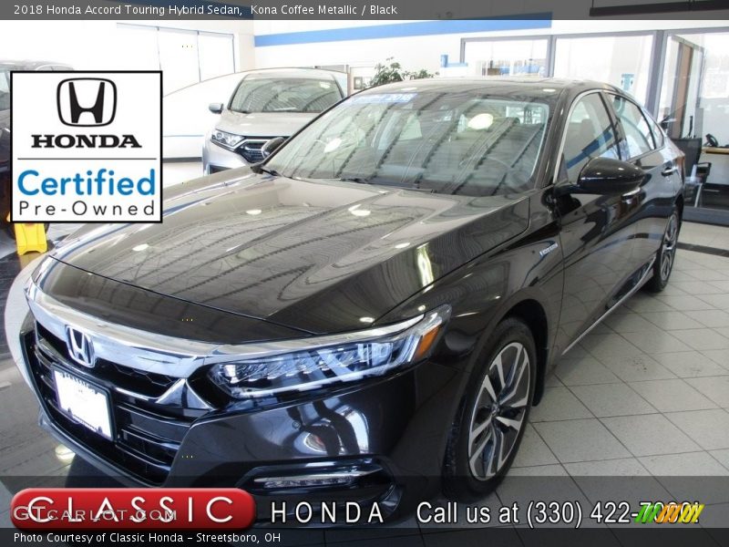 Kona Coffee Metallic / Black 2018 Honda Accord Touring Hybrid Sedan