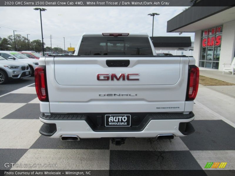White Frost Tricoat / Dark Walnut/Dark Ash Gray 2020 GMC Sierra 1500 Denali Crew Cab 4WD