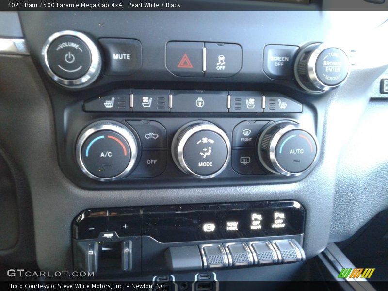 Pearl White / Black 2021 Ram 2500 Laramie Mega Cab 4x4