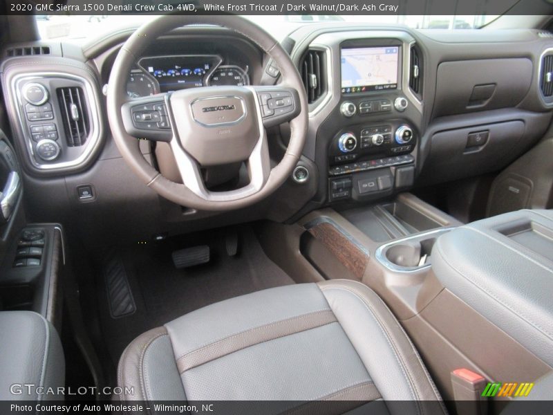 White Frost Tricoat / Dark Walnut/Dark Ash Gray 2020 GMC Sierra 1500 Denali Crew Cab 4WD