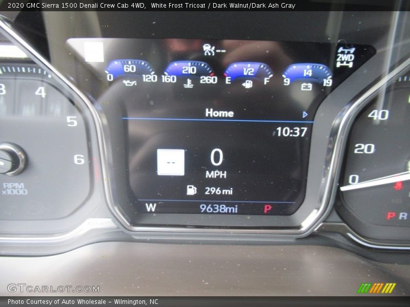 White Frost Tricoat / Dark Walnut/Dark Ash Gray 2020 GMC Sierra 1500 Denali Crew Cab 4WD