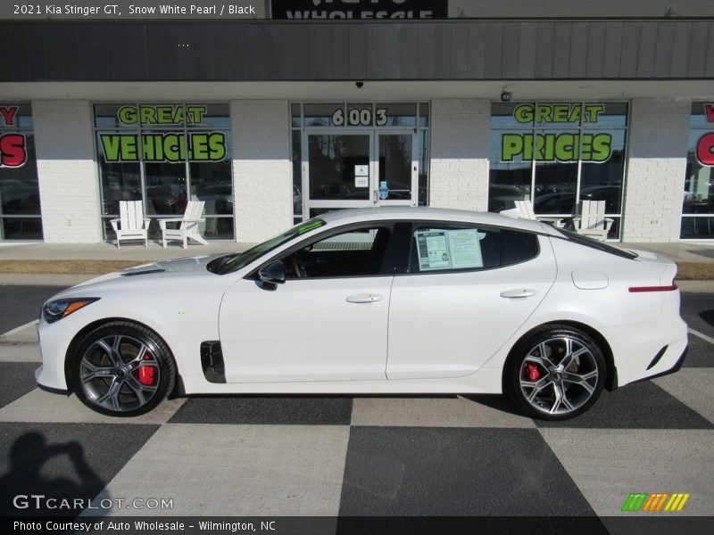 Snow White Pearl / Black 2021 Kia Stinger GT