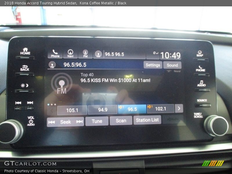 Kona Coffee Metallic / Black 2018 Honda Accord Touring Hybrid Sedan