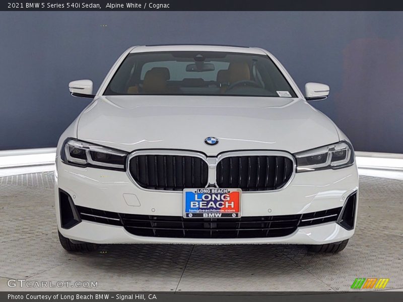 Alpine White / Cognac 2021 BMW 5 Series 540i Sedan