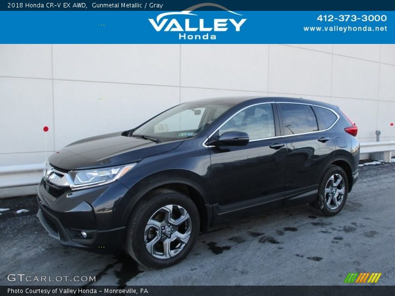 Gunmetal Metallic / Gray 2018 Honda CR-V EX AWD