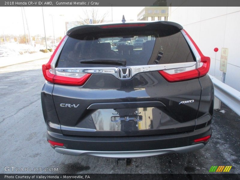 Gunmetal Metallic / Gray 2018 Honda CR-V EX AWD