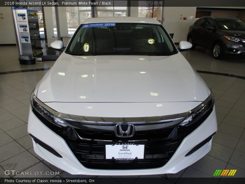 Platinum White Pearl / Black 2018 Honda Accord LX Sedan
