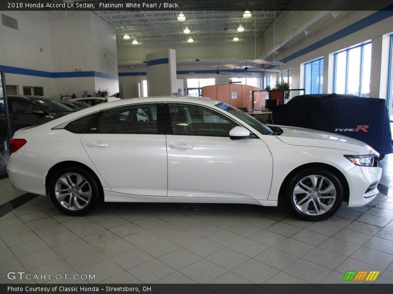 Platinum White Pearl / Black 2018 Honda Accord LX Sedan