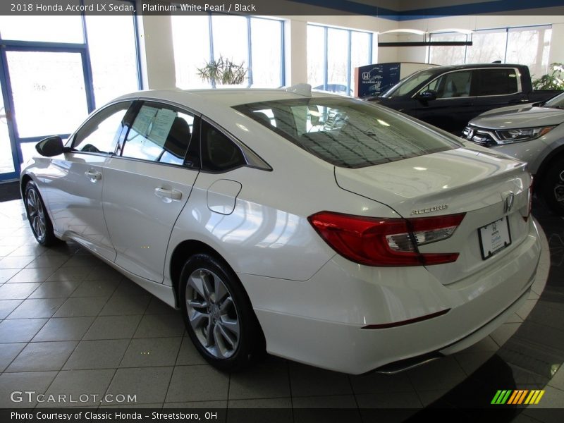 Platinum White Pearl / Black 2018 Honda Accord LX Sedan