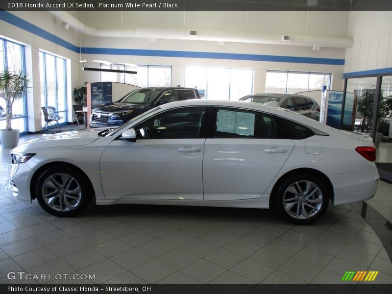 Platinum White Pearl / Black 2018 Honda Accord LX Sedan