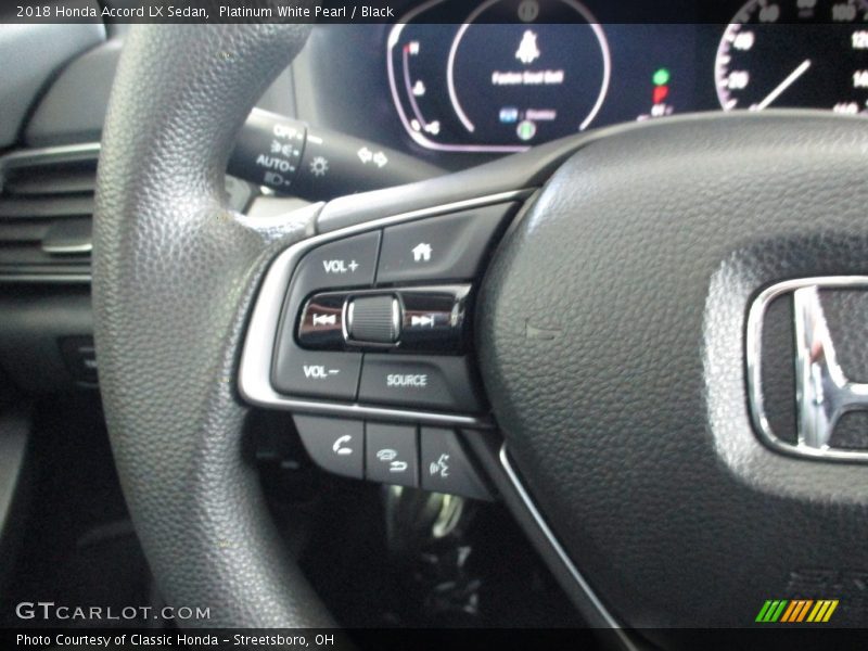 Platinum White Pearl / Black 2018 Honda Accord LX Sedan