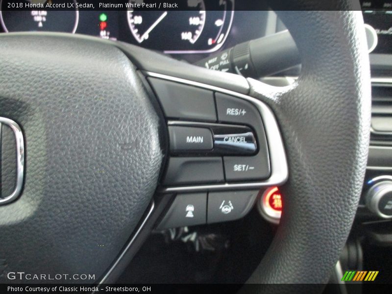 Platinum White Pearl / Black 2018 Honda Accord LX Sedan