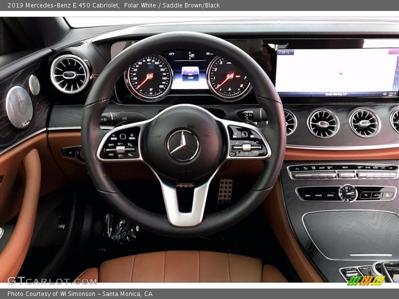 Polar White / Saddle Brown/Black 2019 Mercedes-Benz E 450 Cabriolet
