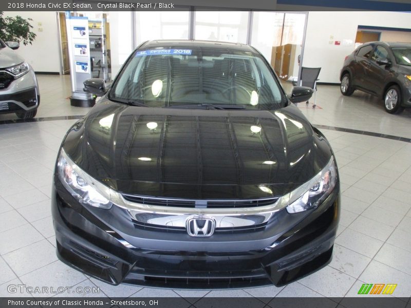 Crystal Black Pearl / Black 2018 Honda Civic EX Sedan