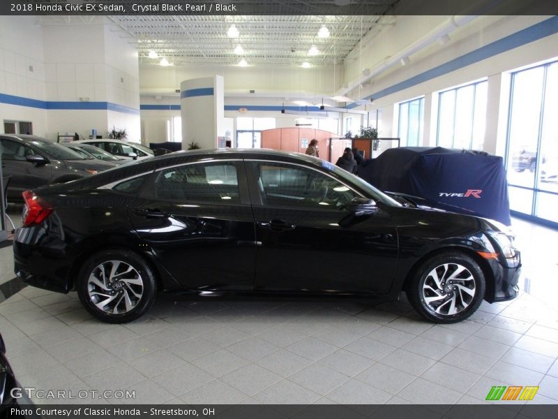 Crystal Black Pearl / Black 2018 Honda Civic EX Sedan