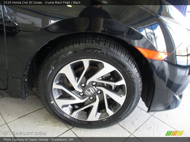Crystal Black Pearl / Black 2018 Honda Civic EX Sedan