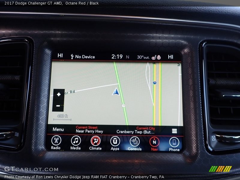 Octane Red / Black 2017 Dodge Challenger GT AWD