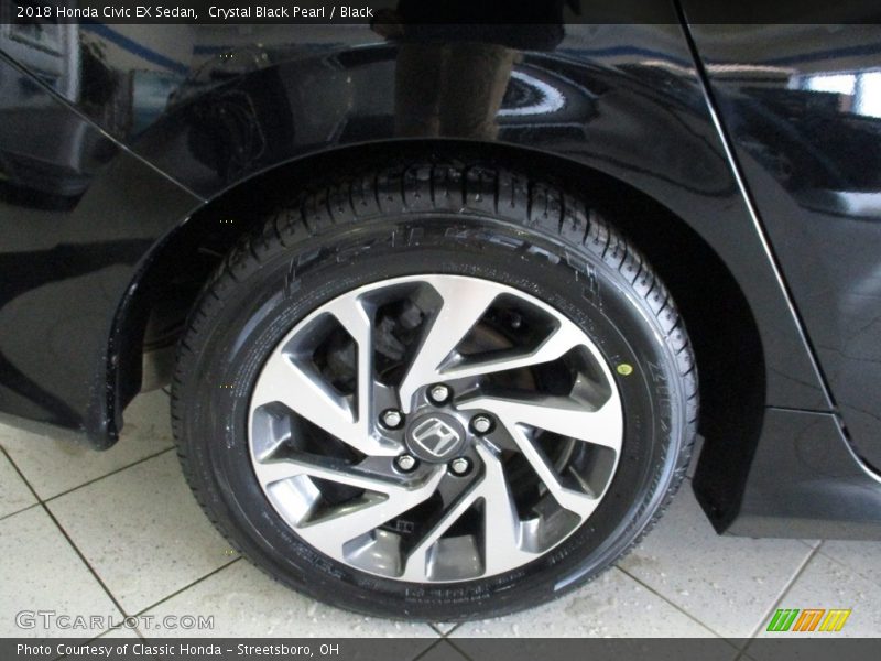 Crystal Black Pearl / Black 2018 Honda Civic EX Sedan