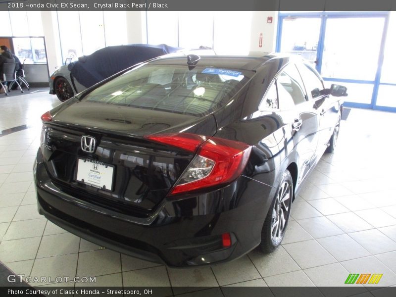 Crystal Black Pearl / Black 2018 Honda Civic EX Sedan