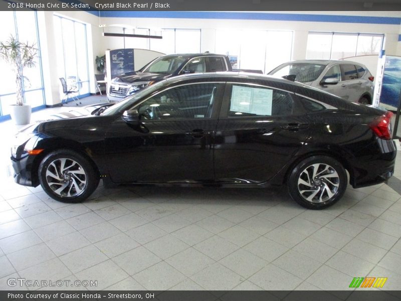 Crystal Black Pearl / Black 2018 Honda Civic EX Sedan