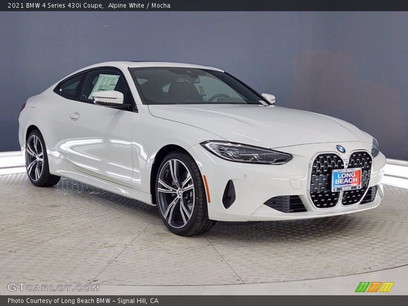 Alpine White / Mocha 2021 BMW 4 Series 430i Coupe