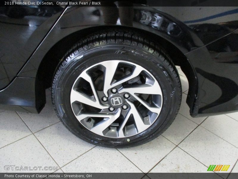 Crystal Black Pearl / Black 2018 Honda Civic EX Sedan