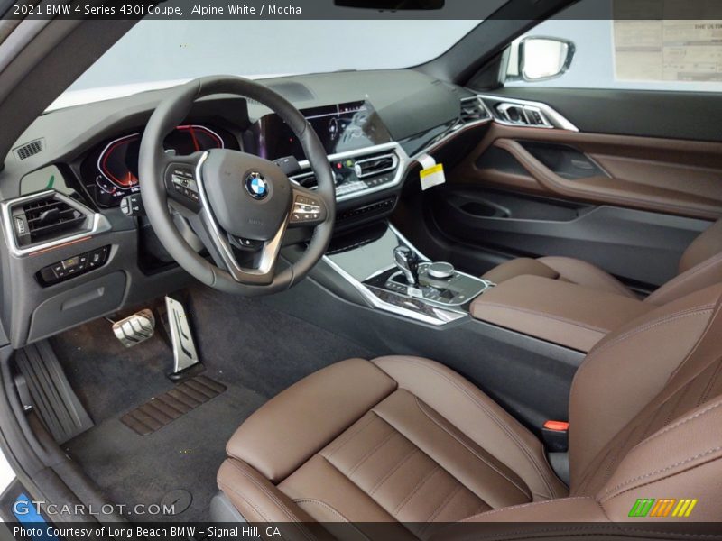 Alpine White / Mocha 2021 BMW 4 Series 430i Coupe