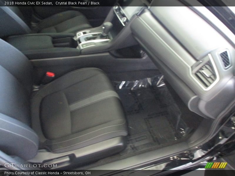 Crystal Black Pearl / Black 2018 Honda Civic EX Sedan