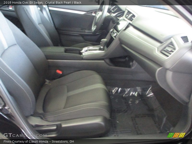 Crystal Black Pearl / Black 2018 Honda Civic EX Sedan