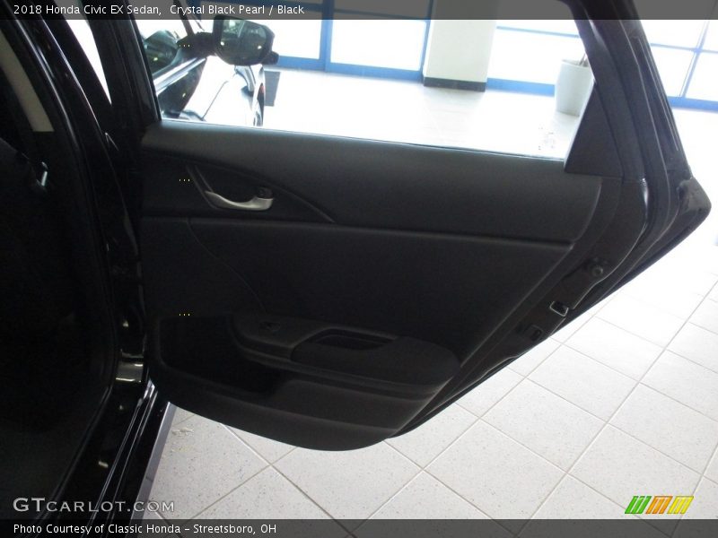 Crystal Black Pearl / Black 2018 Honda Civic EX Sedan