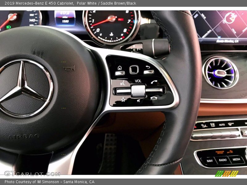 Polar White / Saddle Brown/Black 2019 Mercedes-Benz E 450 Cabriolet