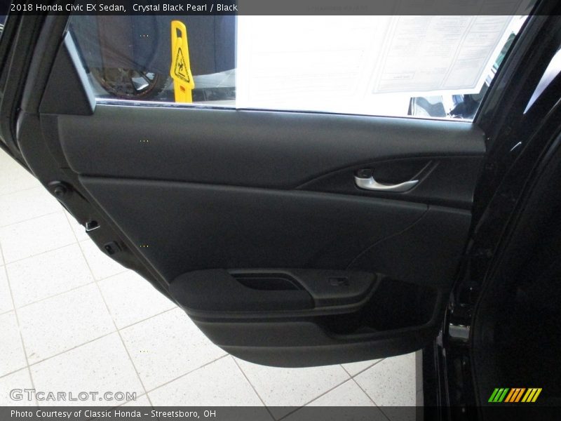 Crystal Black Pearl / Black 2018 Honda Civic EX Sedan