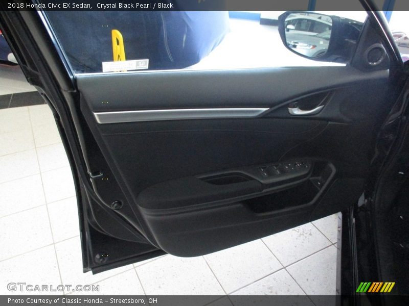 Crystal Black Pearl / Black 2018 Honda Civic EX Sedan
