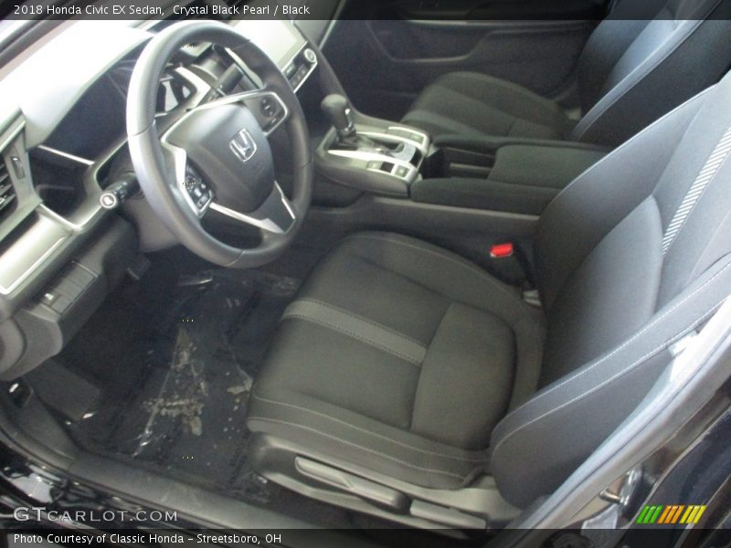 Crystal Black Pearl / Black 2018 Honda Civic EX Sedan