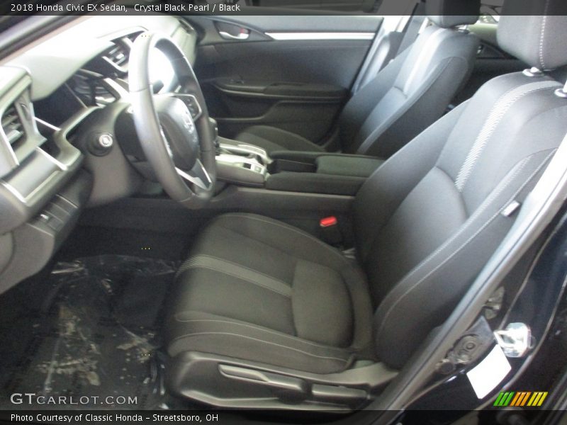 Crystal Black Pearl / Black 2018 Honda Civic EX Sedan