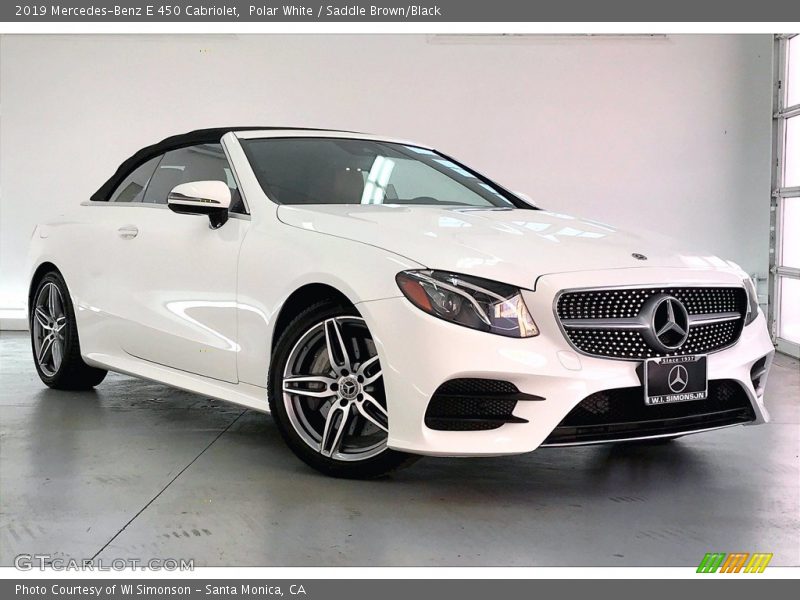 Polar White / Saddle Brown/Black 2019 Mercedes-Benz E 450 Cabriolet