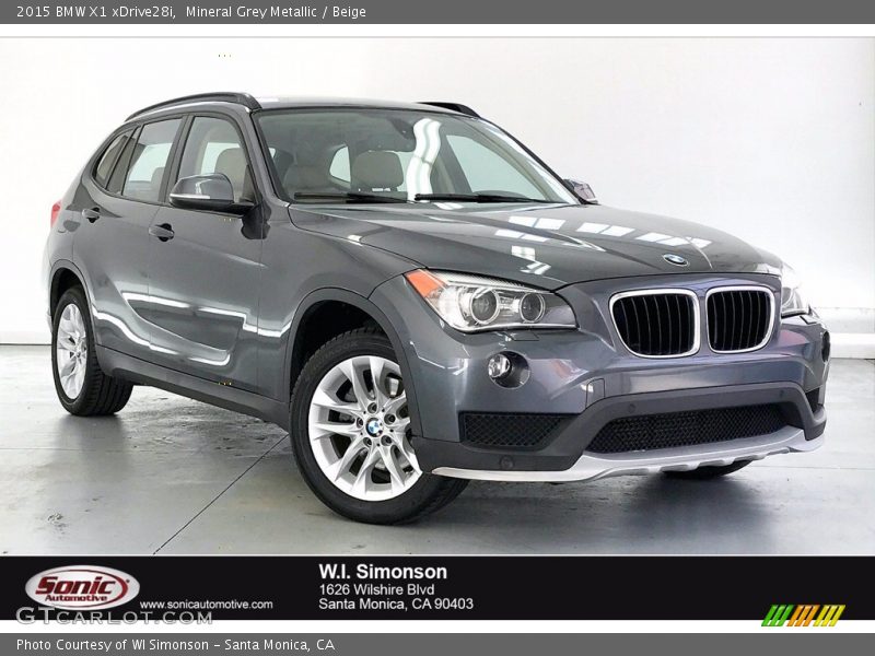 Mineral Grey Metallic / Beige 2015 BMW X1 xDrive28i