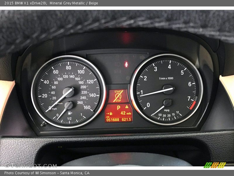 Mineral Grey Metallic / Beige 2015 BMW X1 xDrive28i
