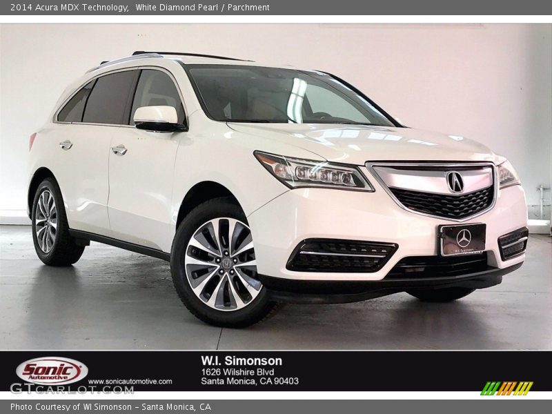 White Diamond Pearl / Parchment 2014 Acura MDX Technology