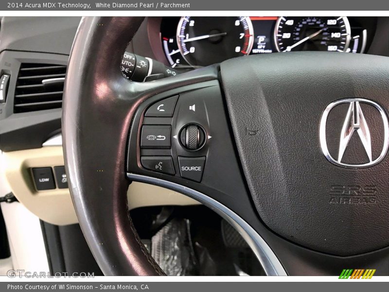 White Diamond Pearl / Parchment 2014 Acura MDX Technology