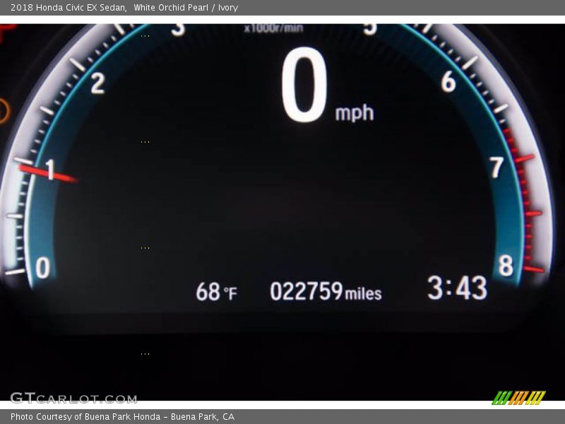 White Orchid Pearl / Ivory 2018 Honda Civic EX Sedan